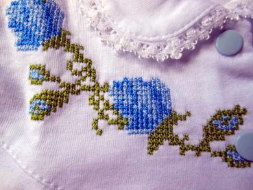 CD080_01 Embroidered Baby Body for Girls Size 80