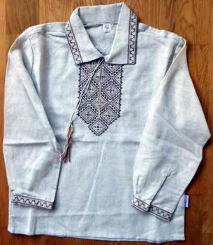 CX104_02 Ukrainian embroidered Boy‘s Shirt Size 104