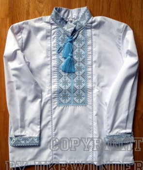 CX116_01 Ukrainisches besticktes Jungenhemd Gr. 116