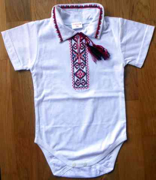 CX074_02 Embroidered Baby Body for Boys Size 74