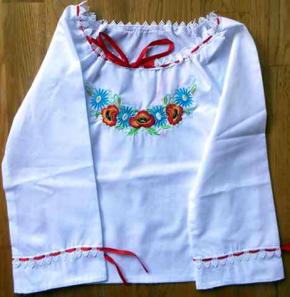 CD110_01 Ukrainian embroidered blouse Size 110