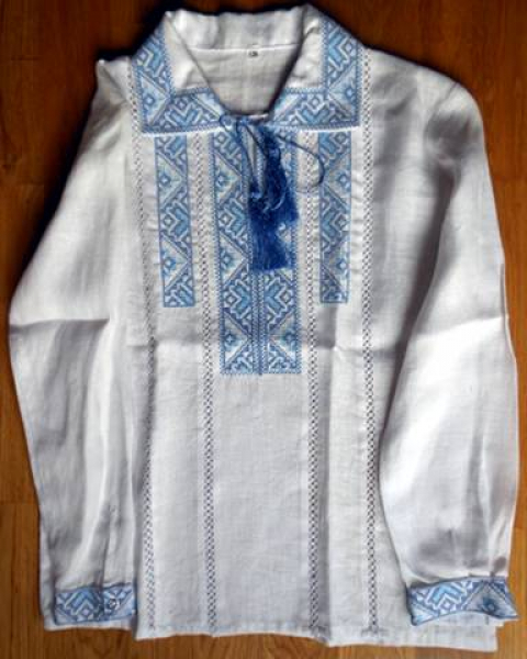 CX128_01 Ukrainian embroidered Boy‘s Shirt Size 128